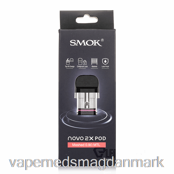 Vape Med Smag Smok Novo 2x Erstatningspuder 0,6ohm Meshed Mtl Pods